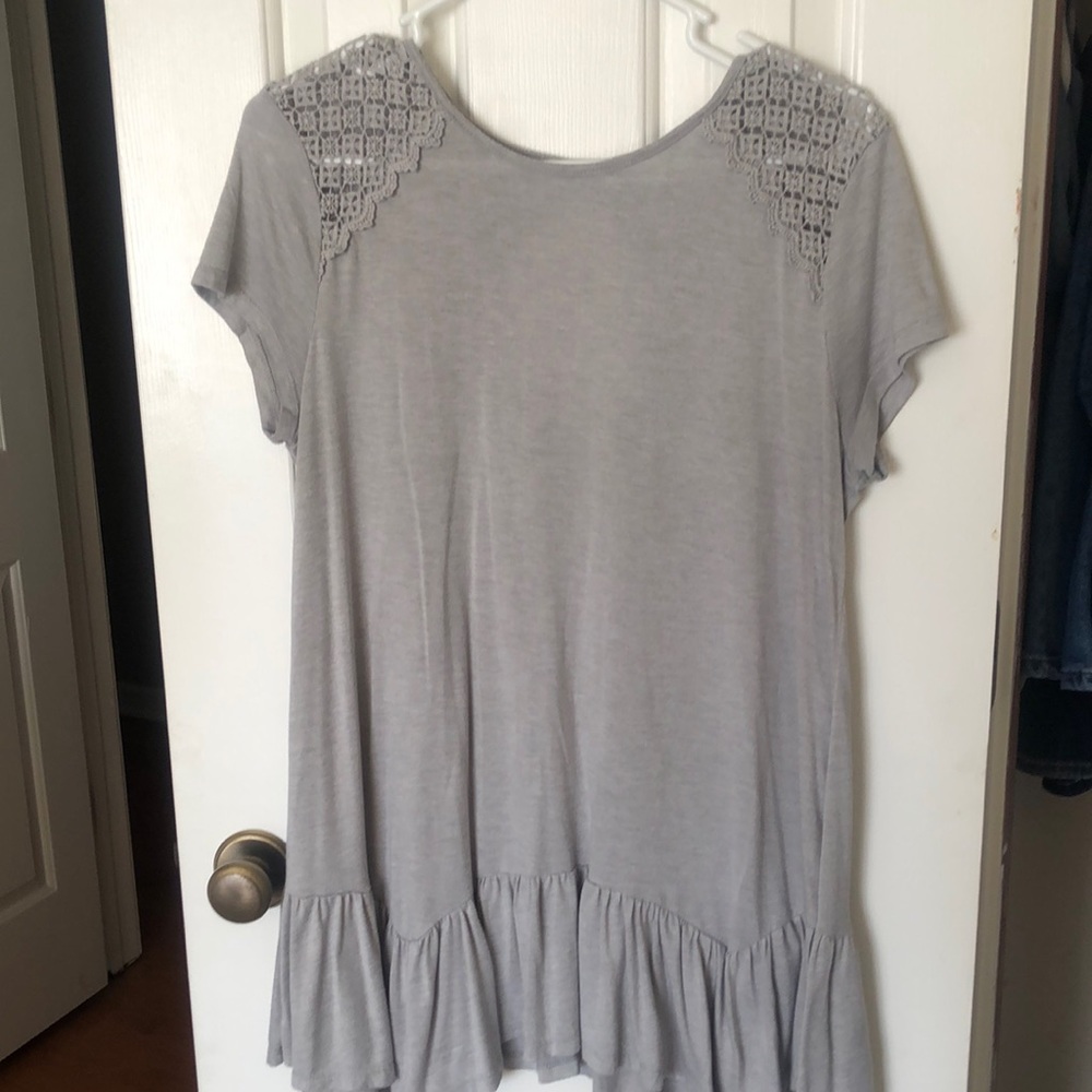 Grey she and sky shirt